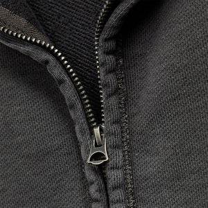 Sudadera con capucha de algodón prémium para hombre, de felpa francesa, con cremallera de un cuarto, de alto gramaje, personalizable, antiarrugas, para primavera - Product Image 5