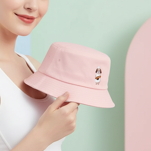 Lindo Sombrero de Pescador con Parche Bordado de Perro - 100% Algodón, Casual, para Pesca, Ciclismo y Uso Diario en Todas las Estaciones - Product Image 6