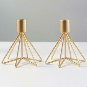 Portavelas de lujo para decoración del hogar, mesa nórdica moderna, para boda, centro de mesa, soporte de Metal dorado - Product Image 6