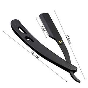 Custom Color Stainless Steel Barber Straight Razor <b>Metal</b> Handle Single Blade <b>Edge</b> Haircut Foldable Throat Cut Shave Razor Salon - Product Image 3
