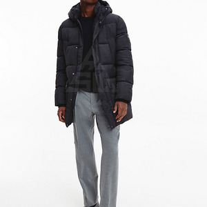 Nueva Chaqueta de Plumón Acolchada para Hombre, Elegante, Cálida, para Invierno, de Alta Calidad, con Cuello Alto, Logotipo Frontal y Capucha - Product Image 1