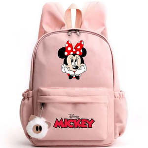 Sac à dos Disney Minnie Mouse avec sangle détachable, antivol, en tissu Oxford, fermeture éclair, doublure polyester/nylon pour garçons - Product Image 2