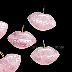 ผู้หญิงคลาสสิก Rose ควอตซ์อัญมณี Charms ริมฝีปากสําหรับสร้อยคอ Quartz ริมฝีปากสไตล์ Charms สําหรับเครื่องประดับทํา Dainty สร้อยคอ - Product Image 4