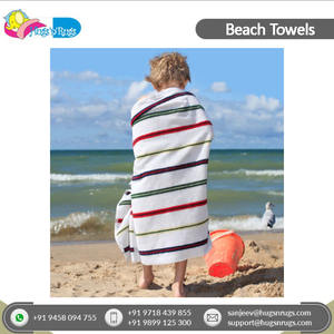Toalla de playa a rayas teñida con hilo de alta absorción de agua OEM 100% de la India, el mejor fabricante y proveedor indio - Product Image 2