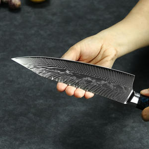 Cuchillo de cocina de acero duradero de fábrica de cubiertos OEM ODM personalizado al por mayor cuchillo de Chef de cocina Premium cuchillo de acero de Damasco japonés - Product Image 4