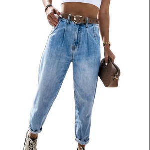 Pantalon en jean déchiré pour femme, jeans OEM de meilleure vente, pantalon en coton - Product Image 1