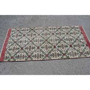 Classique Beige Vert Vintage Turc Tapis Grande Surface 3.1x6.7ft Laine Matériel Latex Support Aubusson Conception pour Salon Couloir - Product Image 3