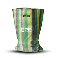 Sacs tissés en PP avec poignées coupées en D Fabricants 25kg 50kg Sac de stratification brillant tissé en polypropylène PP Sac de riz tissé en PP