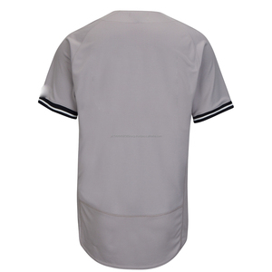 Camiseta de béisbol en blanco de manga corta, camiseta transpirable, uniforme deportivo para hombres/mujeres (Blanco/Negro/rojo/azul, 100%) - Product Image 5