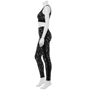 Four Way Stretch Yoga <b>Set</b> Soft Spandex Fabric Heat Transfer Printing Breathable Workout Activewear Women Fitness <b>Gym</b> Sports Wear - Product Image 2