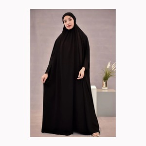2024 Loriya Fashion New Arrival Two Layers Flowy Chiffon Khimar Women Muslim Long Hijab Dress Top Jilbab Abaya Maxi Khimar - Product Image 1