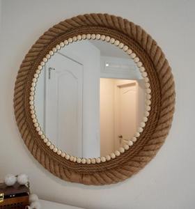 Modern Luxury Bone Inlay <b>Wood</b> Resin Wall <b>Mirror</b> Home <b>Bathroom</b> Decor with Direct Manufacturer Installation - Product Image 5
