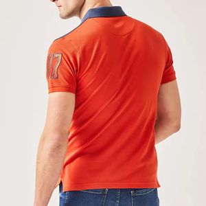 Vente chaude hommes pour chemises 100% coton tricoté respirant couleur unie à manches courtes pour le printemps/été - Product Image 5