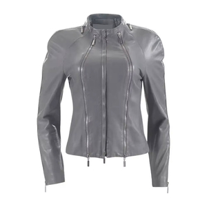 Dernière veste élégante en cuir PU véritable pour femmes Conception unique Meilleure qualité Logo personnalisé Vestes pour femmes - Product Image 1