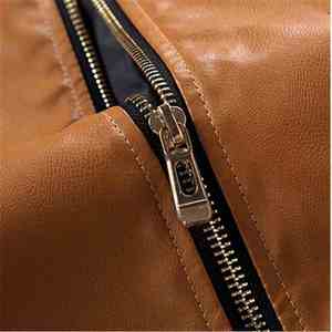 2024 Vintage hommes haute rue marron noir veste en cuir décontracté mode grande taille Duffle moto veste hiver tissu - Product Image 2