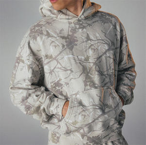 Sweat-shirts à capuche pour hommes, 100% coton, 340 grammes, logo imprimé personnalisé, épaules tombantes, doublure floquée, broderie, poids lourd, hiver, vierge - Product Image 2