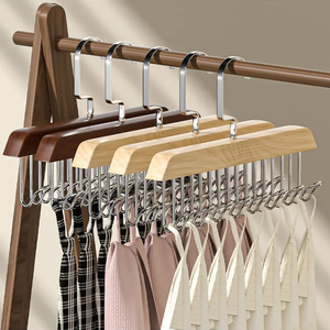 Mucit Home Perchero Multifuncional de Madera con 8 Ganchos para Sujetadores, Bufandas, Corbatas, Cinturones y Bolsos (1 Pieza) - Product Image 1