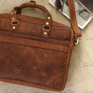 Funda para Portátil de Cuero Genuino Personalizada con Logotipo, de 12/13/14/15/15.6 Pulgadas, Duradera, Ligera, Portátil, Impermeable, Estilo Coreano Simple - Product Image 2