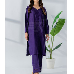 ชุดชาลวาร์ คามีซ ผ้าเนื้อนุ่ม สไตล์ปากีสถาน สำหรับผู้หญิง สวมใส่สบาย มีจำหน่าย - Product Image 1