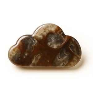 Figura de Nube de Amor Tallada en Ágata Crazy Lace, Hecha a Mano, Portátil, para Sanación, Reiki, Regalo, Decoración del Hogar - Product Image 1