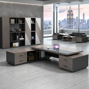 Ergonomic Electric Standing <b>Desk</b> Luxury Wooden Executive Computer Office Table Smart Height Adjustable Sit Stand Workstation Eas - Product Image 6