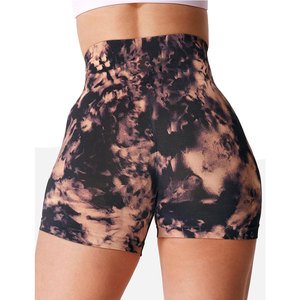 Pantalones cortos de yoga hechos a medida para mujer, pantalones cortos de gimnasio de entrenamiento sin costuras de cintura alta, ropa deportiva para entrenamiento - Product Image 4