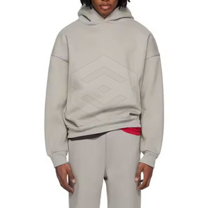 Conjunto de chándal con capucha transpirable para correr con etiqueta privada personalizable para hombre con logotipo personalizado de temporada de invierno de patrón sólido - Product Image 2