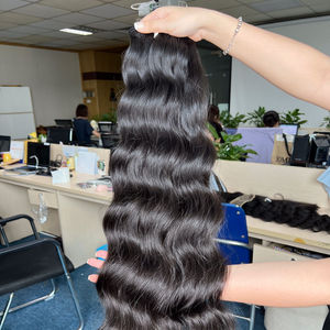 Cheveux humains vierges Remy 100% bruts, prix de gros du Vietnam - Cheveux de haute qualité, mèches super double tirées, naturellement ondulés, cuticules intactes - Product Image 1