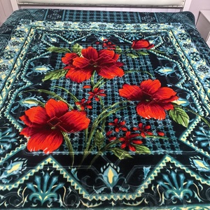 Couverture en Raschel à 2 couches à imprimé floral de luxe, douce et tissée pour un usage domestique, vente chaude à un prix avantageux - Product Image 3
