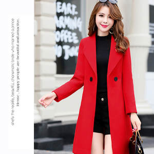 Manteau en laine décontracté coupe ajustée, long, réversible, respirant, avec fermeture boutonnée et zippée, ceinture amovible, tailles XS-XXL, col à capuche, tissé - Product Image 2