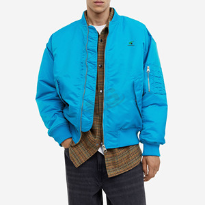 High Street Style Men's <b>Canvas</b> Bomber Jacket Solid Color Winter Wear Custom Design Zippered Front for Men Hot Selling - Product Image 3