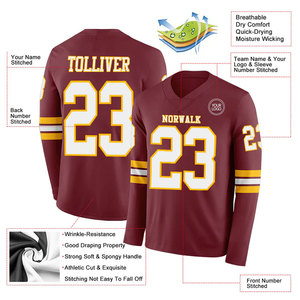 Uniforme de Fútbol Americano, Jersey de Práctica Transpirable, 100% Poliéster, Colores y Logotipo Personalizables, Alta Calidad, Personalizado para Equipos Deportivos - Product Image 5