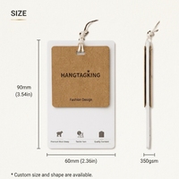 Étiquettes de vêtements en papier double couche de haute qualité avec logo personnalisé - Étiquettes de vêtements de mode pour chaussettes - Étiquettes de boîte cadeau couleur personnalisée