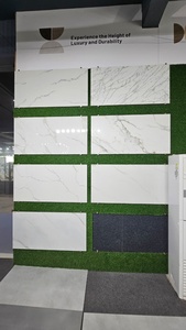 60X60 60X120หรูหราพอร์ซเลนเคลือบหินอ่อนดูกระเบื้องปูพื้นกระเบื้องหินอ่อนแผ่นหินเผา - Product Image 2