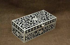 Caja decorativa con incrustaciones de hueso hechas a mano, artesanía de calidad para almacenamiento de joyas y whisky con diseño elegante al mejor precio - Product Image 3