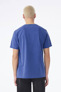 Camiseta Unisex Azul 100% Algodón Jersey Cuello Redondo Manga Corta Tejido Suave Impresión Personalizada Hip Hop Casual Corte Regular Venta al por Mayor - Product Image 4