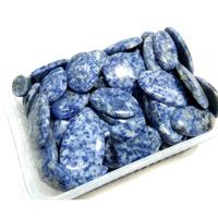 Pierre précieuse en jaspe bleu de qualité AAA, pierre naturelle polie, cabochon en jaspe bleu, prix de gros, lot de pierres à motifs tachetés