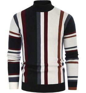 เสื้อสเวตเตอร์ของผู้ชายหลากสีพร้อมลายปักแขนยาวใส่สบายสำหรับฤดูหนาว - Product Image 1