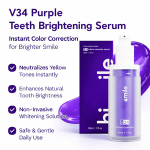 Sérum blanchissant pour les dents V34 Purple, correcteur de couleur, éclaircissement instantané, 30 ml, flacon compte-gouttes pour usage quotidien - Product Image 5
