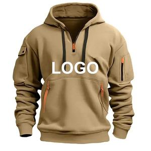 Sudadera con capucha básica de mezcla de algodón para hombre, jersey de lana personalizable, sudadera cálida para invierno, fabricante OEM ODM - Product Image 3