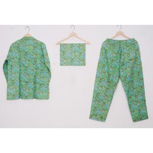 Conjunto de Pijama de Algodón para Mujer, Diseño Floral, Transpirable, Manga Larga, Ropa de Dormir Informal, Personalizado por el Fabricante - Product Image 4