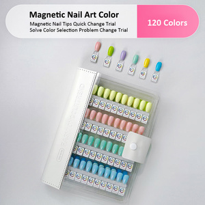 Novo livro de exibição polonês gel dicas magnéticas portátil removedor acrílico cor cartão livro prego magnético display livro para unhas salão - Product Image 4