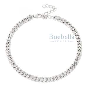 8mm Moissanite Cubain Lien Collier Ras Du Cou 18K Plaqué Or S925 Argent Hommes Hip Hop Rock Fine Jewelry BUEBELLA JEWELS - Product Image 3