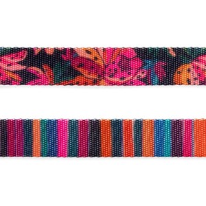 Farm Rio Selva Classic Western Dog <b>Collar</b> Breakaway Polyester <b>Pet</b> <b>Collar</b> with Lights Solid & Striped Print for Dogs - Product Image 4