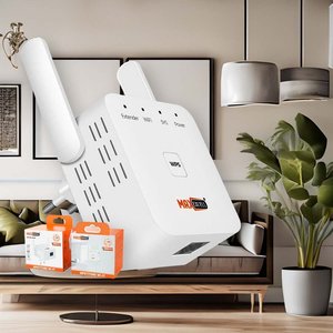 * Presa * Wireless Wifi ripetitore estensione banda velocità 300Mbps con due antenne esterne facile e veloce configurazione bianca - Product Image 1