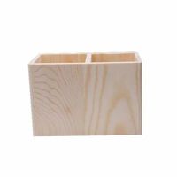 Organisateur de bureau multifonctionnel en bois fait main Bela Artisan, élégant porte-crayons et stylos de bureau à un seul niveau 3x3x4 pour fournitures en vrac