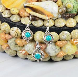 Azul cobre turquesa 925 plata esterlina piedra preciosa natural colgante hecho a mano Diciembre Mes piedra natal joyería regalo para ella - Product Image 2