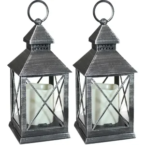 Black Coated Metal Floor <b>Lantern</b> Decoration Romantic Wedding <b>Candle</b> <b>Lantern</b> Outdoor Courtyard Metal Whiteness <b>Lantern</b> Stand - Product Image 3