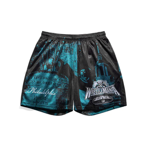 Quick Dry Breathable Polyester Gym Mesh Sports <b>Shorts</b> Casual Vintage <b>Decoration</b> Drawstring Closure Factory Made for Solid - Product Image 1