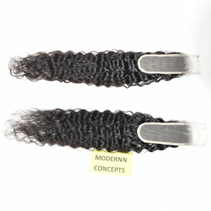 Raw 100% Natural Wholesale Natural <b>Cheap</b> Virgin Vendor HD Closure Wavy Manufacture South Indian Temple Human Hair <b>Extensions</b> - Product Image 4